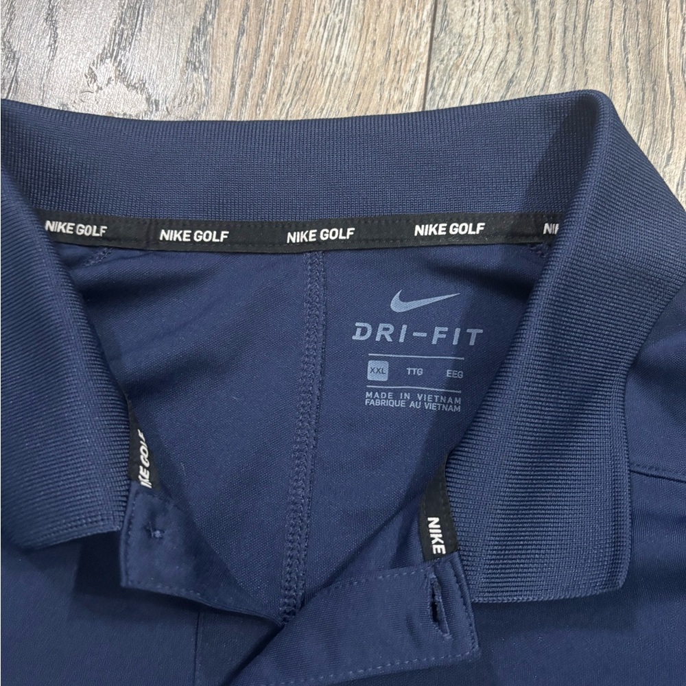 Nike Golf Polo Dri Fit Performance Dark Blue Short Sleeve Athletic Mens Sz  XXL